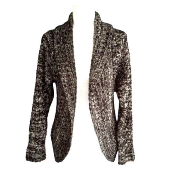 Anthropologie Sweaters - Tulle Anthropologie Cardigan Chunky Knit Sweater Salt & Pepper Size Large